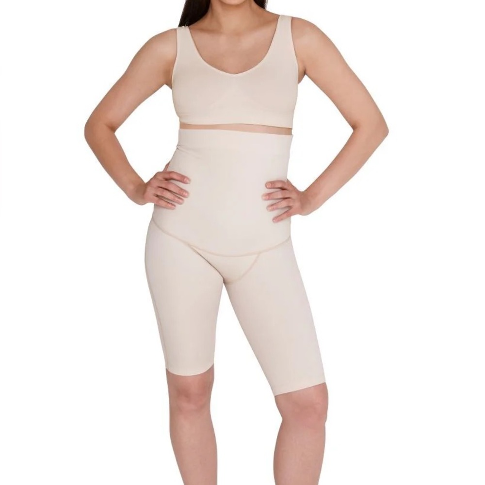 Sculpting High-Waist Shapewear Shorts - Cream